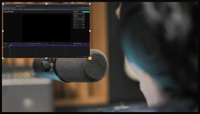 Canvas-based editing with resize handles, grid snapping, and spatial positioning controls